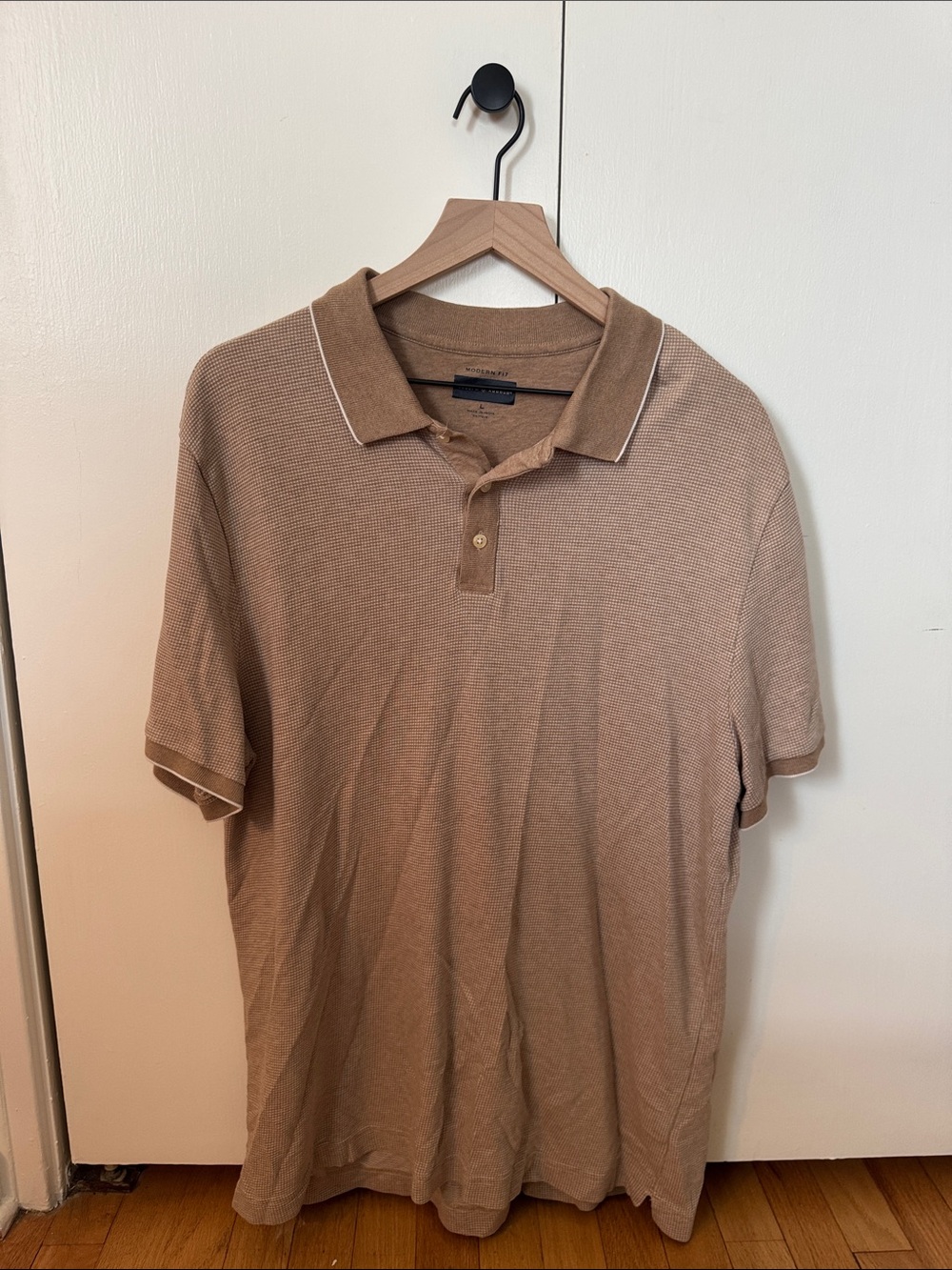 Classic Men's Polo Shirt in Light Brown
